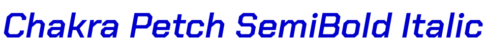 Chakra Petch SemiBold Italic fuente